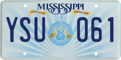 MS license plate YSU061