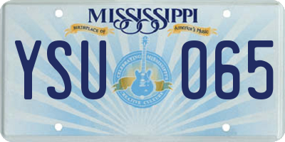 MS license plate YSU065