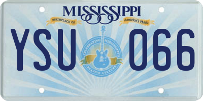 MS license plate YSU066