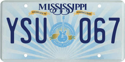 MS license plate YSU067