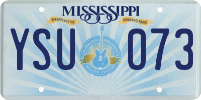 MS license plate YSU073