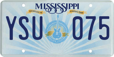 MS license plate YSU075