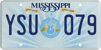 MS license plate YSU079