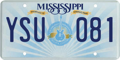 MS license plate YSU081