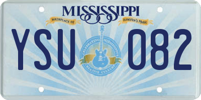 MS license plate YSU082