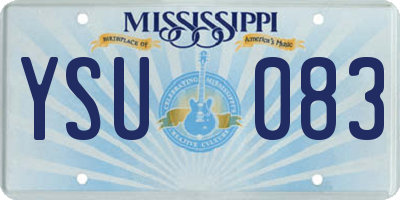 MS license plate YSU083