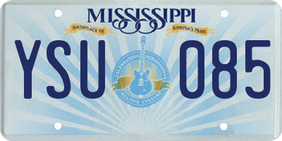 MS license plate YSU085