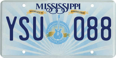 MS license plate YSU088
