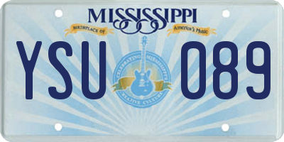MS license plate YSU089