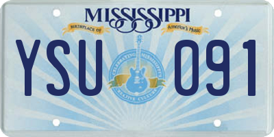 MS license plate YSU091