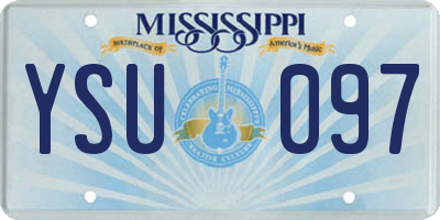 MS license plate YSU097