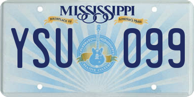 MS license plate YSU099