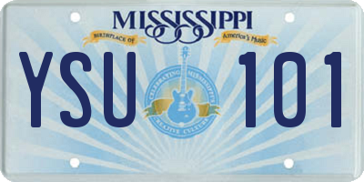 MS license plate YSU101