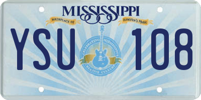 MS license plate YSU108