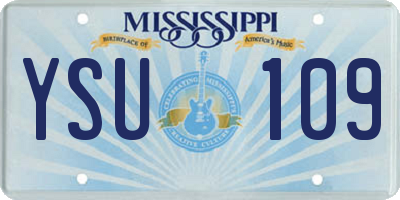 MS license plate YSU109