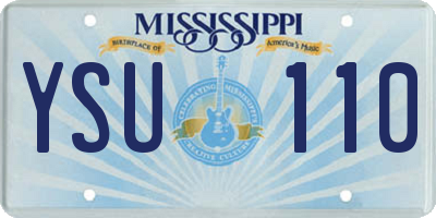 MS license plate YSU110