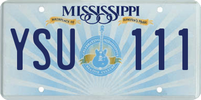 MS license plate YSU111