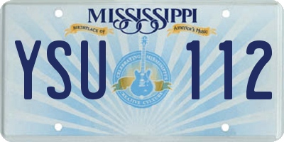 MS license plate YSU112