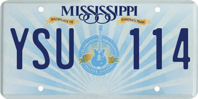 MS license plate YSU114