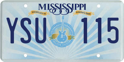 MS license plate YSU115
