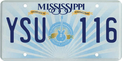 MS license plate YSU116