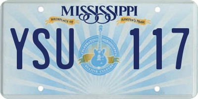 MS license plate YSU117