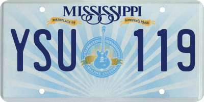 MS license plate YSU119