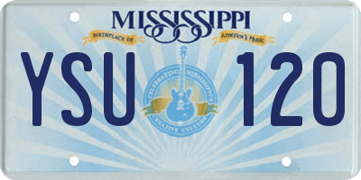 MS license plate YSU120
