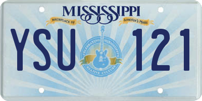 MS license plate YSU121