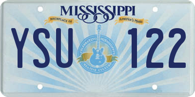 MS license plate YSU122