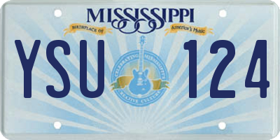 MS license plate YSU124