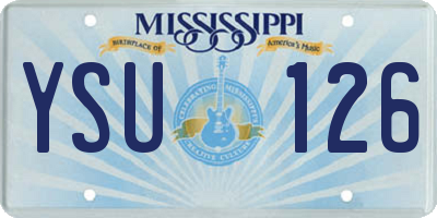 MS license plate YSU126
