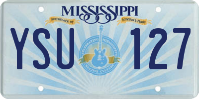 MS license plate YSU127
