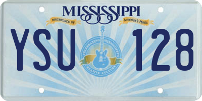 MS license plate YSU128