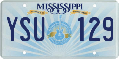MS license plate YSU129