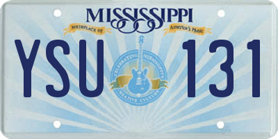 MS license plate YSU131