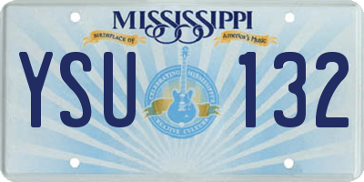 MS license plate YSU132