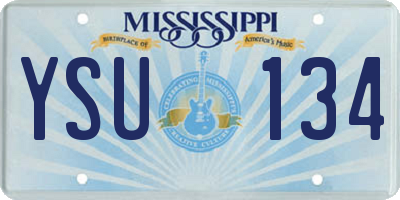 MS license plate YSU134