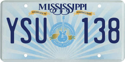 MS license plate YSU138