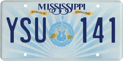 MS license plate YSU141