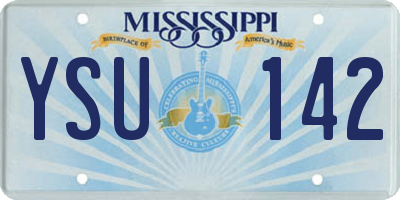 MS license plate YSU142