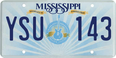 MS license plate YSU143