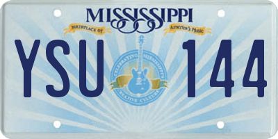 MS license plate YSU144