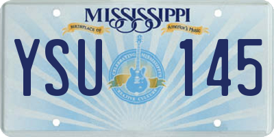 MS license plate YSU145