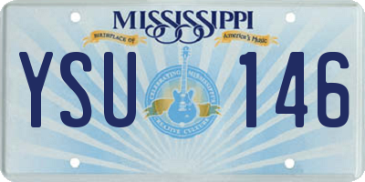MS license plate YSU146