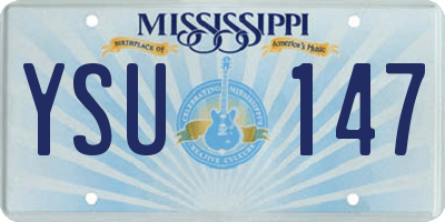 MS license plate YSU147