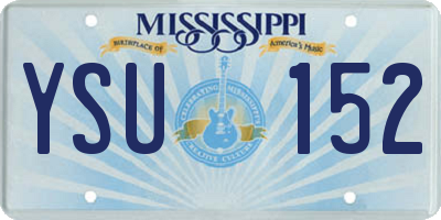 MS license plate YSU152