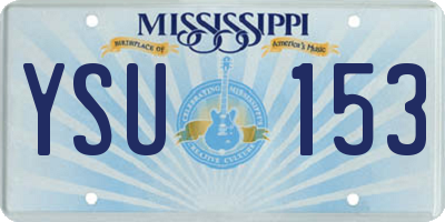 MS license plate YSU153