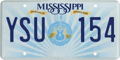 MS license plate YSU154