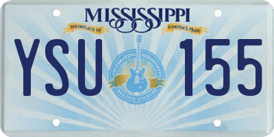 MS license plate YSU155